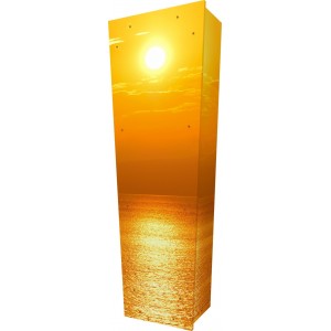 Seadream Sunset - Personalised Picture Coffin with Customised Design.